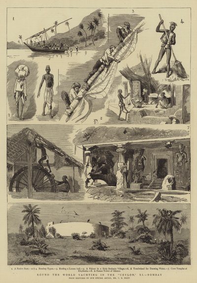 Tour du monde en yacht dans le Ceylan, XI, Bombay - Charles Edwin Fripp